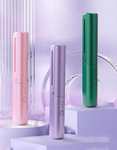 Rechargeable Mini Hair Straightener, Portable Cordless Hair Straightener Brush, 3 Adjustable Temp Flat Iron