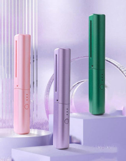 Rechargeable Mini Hair Straightener, Portable Cordless Hair Straightener Brush, 3 Adjustable Temp Flat Iron